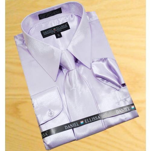Daniel Ellissa Boys Lavender With Shirt /  Tie /  Hanky Set